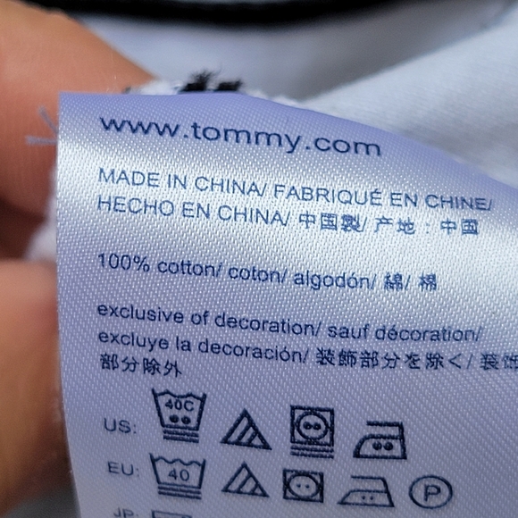 Tommy Hilfiger Black And White  Striped Summer 100% Cotton Jersey Dress Size 6 - Picture 8 of 15